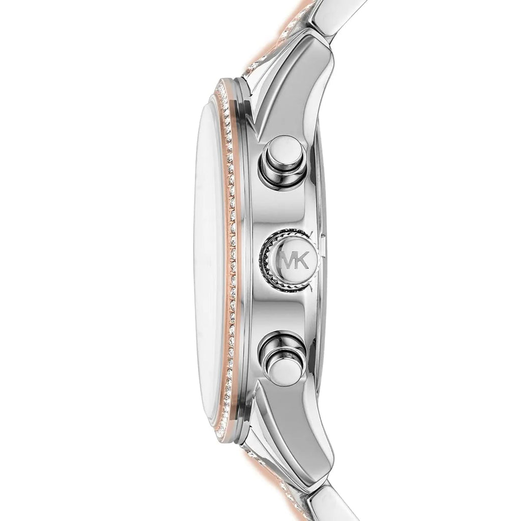 Michael Kors MK6651 Ritz Women’s Silver Dial Two-Tone Stainless Steel Chronograph Watch