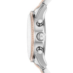 Michael Kors MK6651 Ritz Women’s Silver Dial Two-Tone Stainless Steel Chronograph Watch