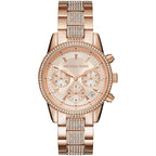 Michael Kors MK6485 Ritz Women’s Rose Gold Dial Rose Gold Stainless Steel Chronograph Watch