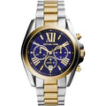 Michael Kors MK5976 Bradshaw Women’s Navy Dial Two-Tone Stainless Steel Chronograph Watch