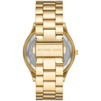 Michael Kors MK4561 Slim Runway Women’s Gold Crystal Logo Dial Stainless Steel Watch