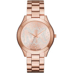 Michael Kors MK3591 Slim Runway Women’s Rose Gold Crystal Dial Stainless Steel Watch