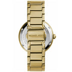 Michael Kors MK5784 Parker Women’s Gold Crystal Bezel MK Logo Dial Stainless Steel Watch