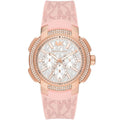 Michael Kors  MK7222 Women’s White Dial Pink Logo Strap Rose Gold Multi-Function Watch