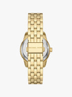 Michael Kors MK4371 Women’s Gold Dial Gold Stainless Steel Crystal MK Logo Watch