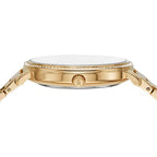 Michael Kors MK4371 Women’s Gold Dial Gold Stainless Steel Crystal MK Logo Watch