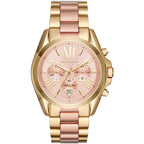 Michael Kors MK6359 Women’s Rose Gold Dial Two-Tone Stainless Steel Chronograph Watch