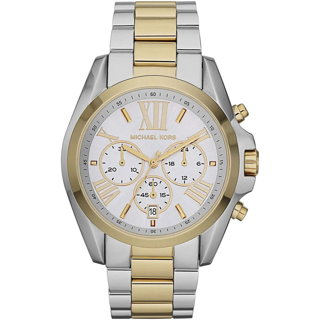 Michael Kors MK5627 Women’s White Dial Two-Tone Stainless Steel Bradshaw Watch