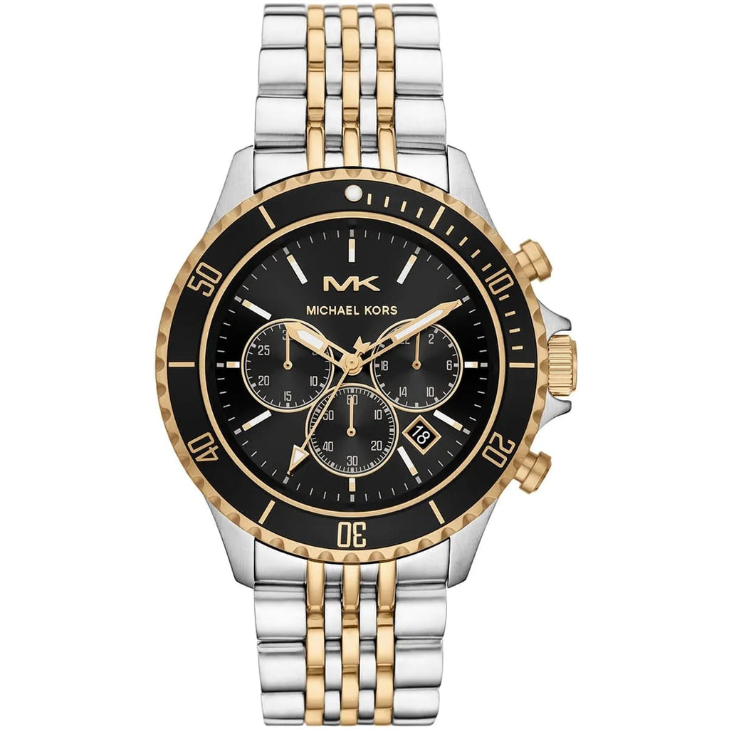 Michael Kors MK8872 Men’s Black Dial Two-Tone Stainless Steel Chronograph Watch