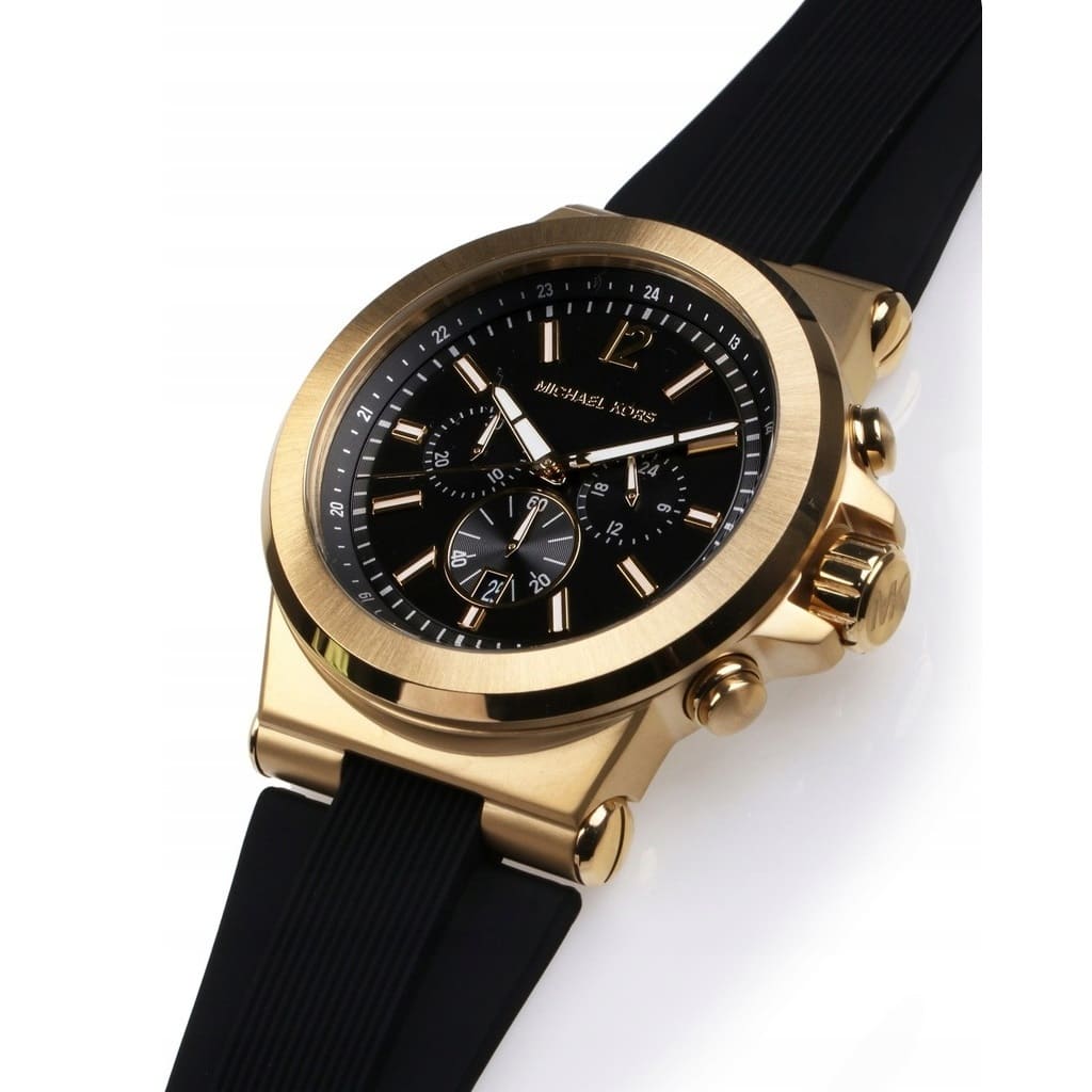 Michael Kors MK8445 Men’s Black Dial Black Rubber Strap Chronograph Watch