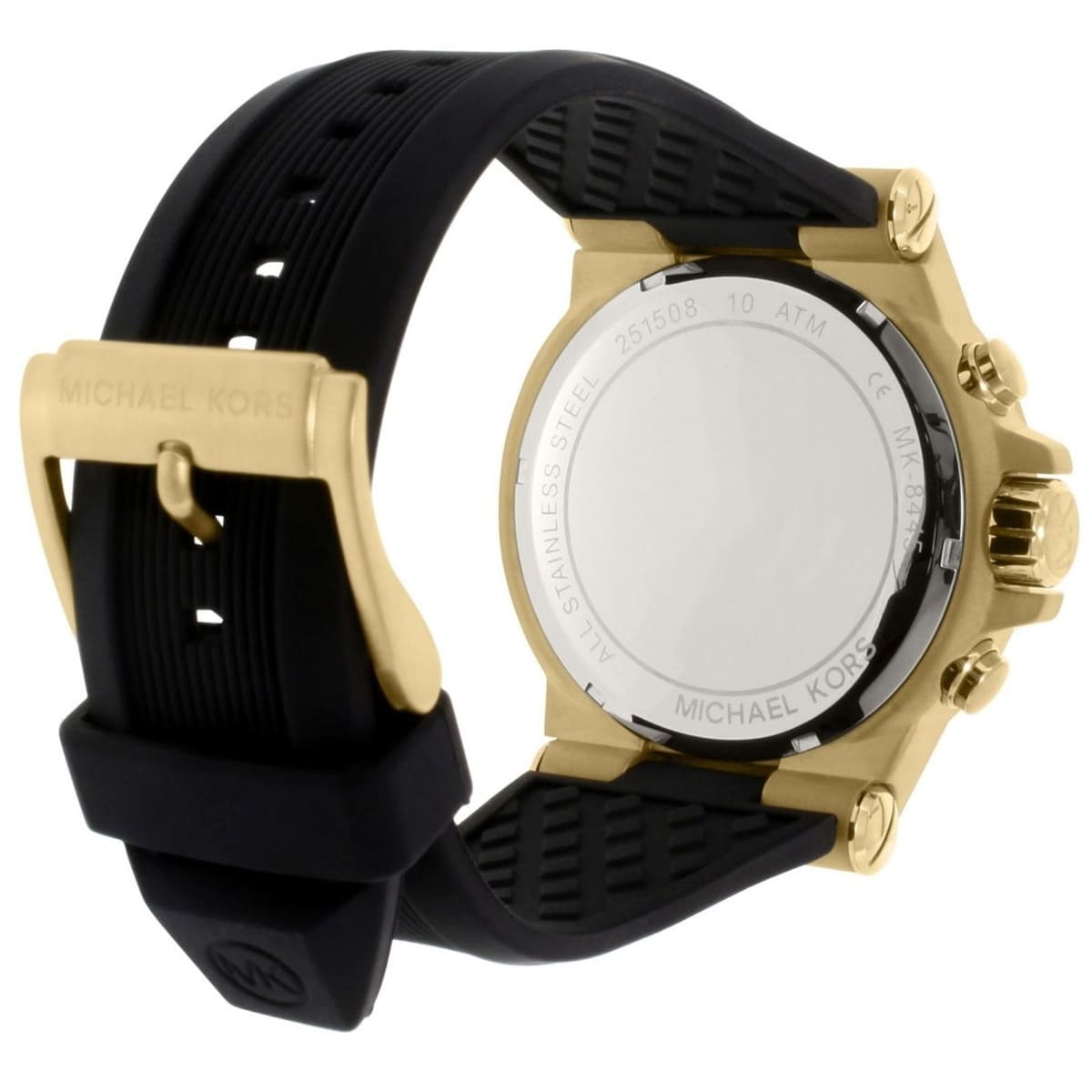 Michael Kors MK8445 Men’s Black Dial Black Rubber Strap Chronograph Watch