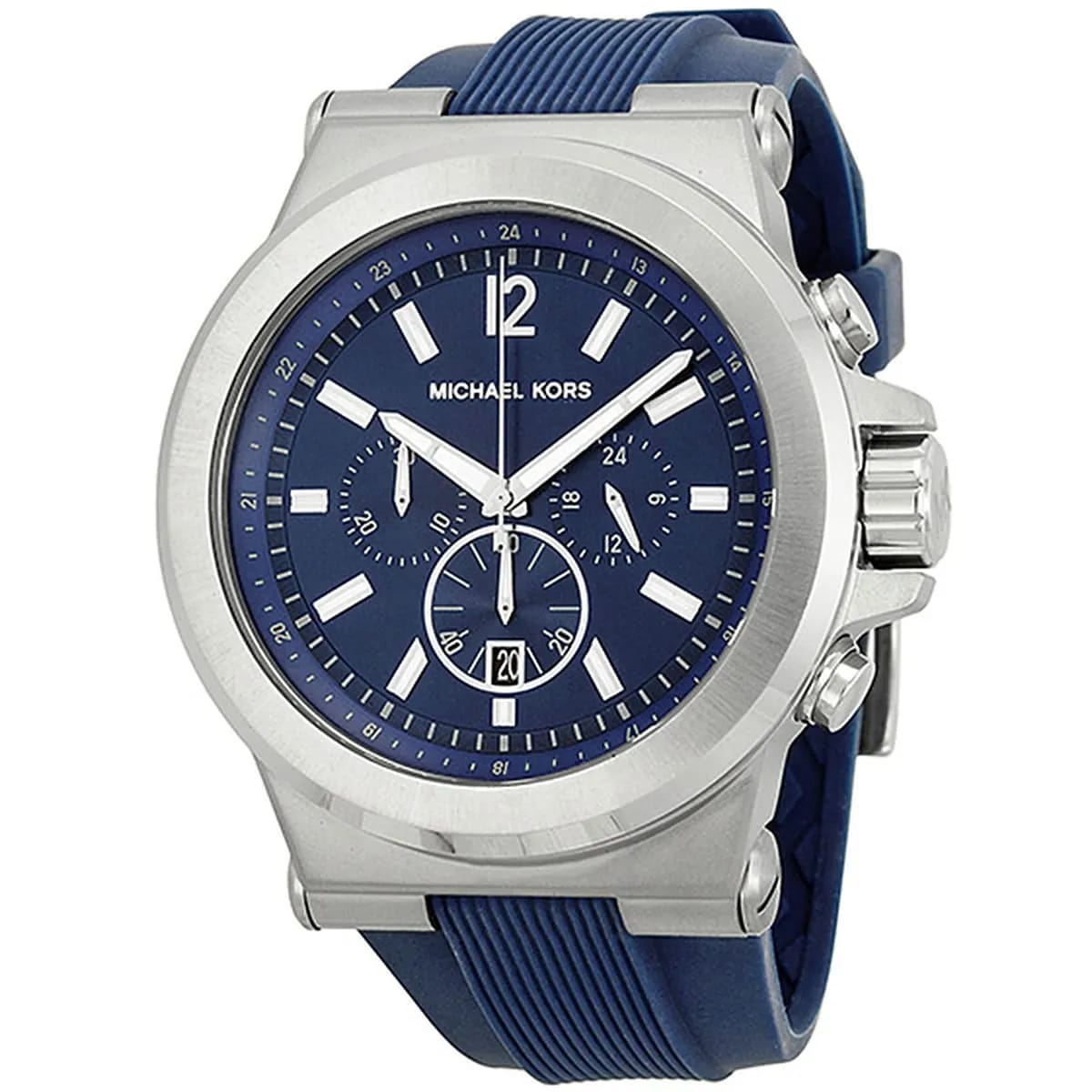 Michael Kors MK8303 Men’s Navy Blue Dial Blue Rubber Strap Chronograph Watch