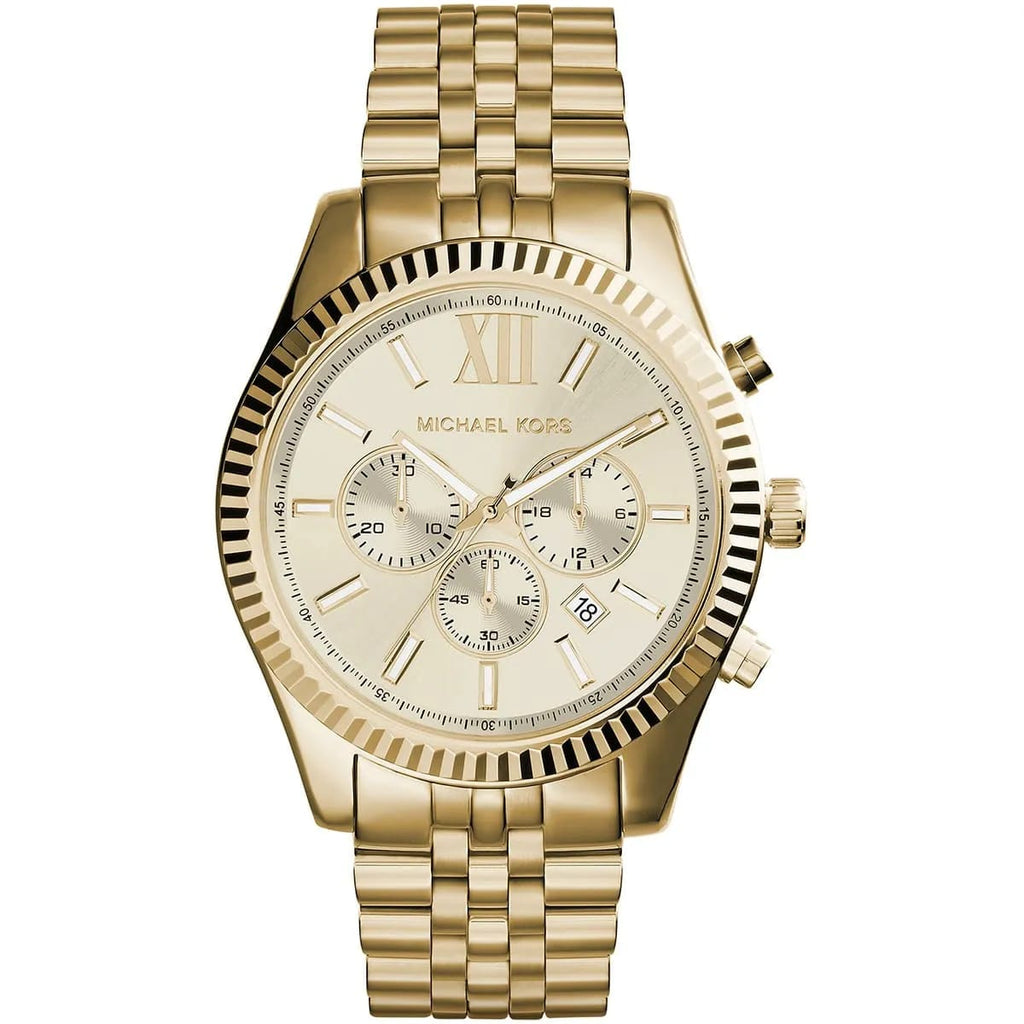 Michael Kors MK8281 Men’s Gold Dial Gold Stainless Steel Chronograph Watch