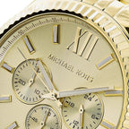 Michael Kors MK8281 Men’s Gold Dial Gold Stainless Steel Chronograph Watch