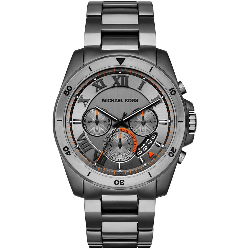 Michael Kors MK8465 Men’s Gray Dial Stainless Steel Brecken Chronograph Watch