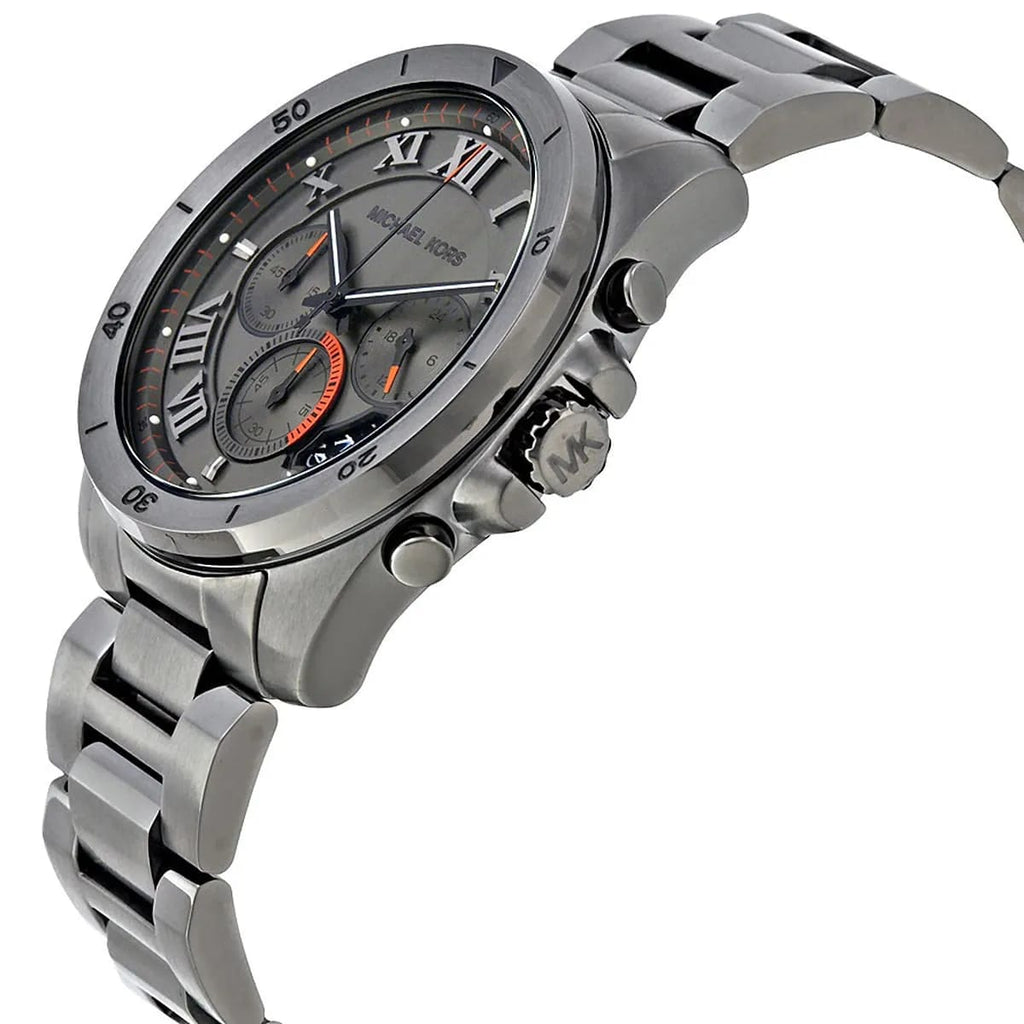 Michael Kors MK8465 Men’s Gray Dial Stainless Steel Brecken Chronograph Watch