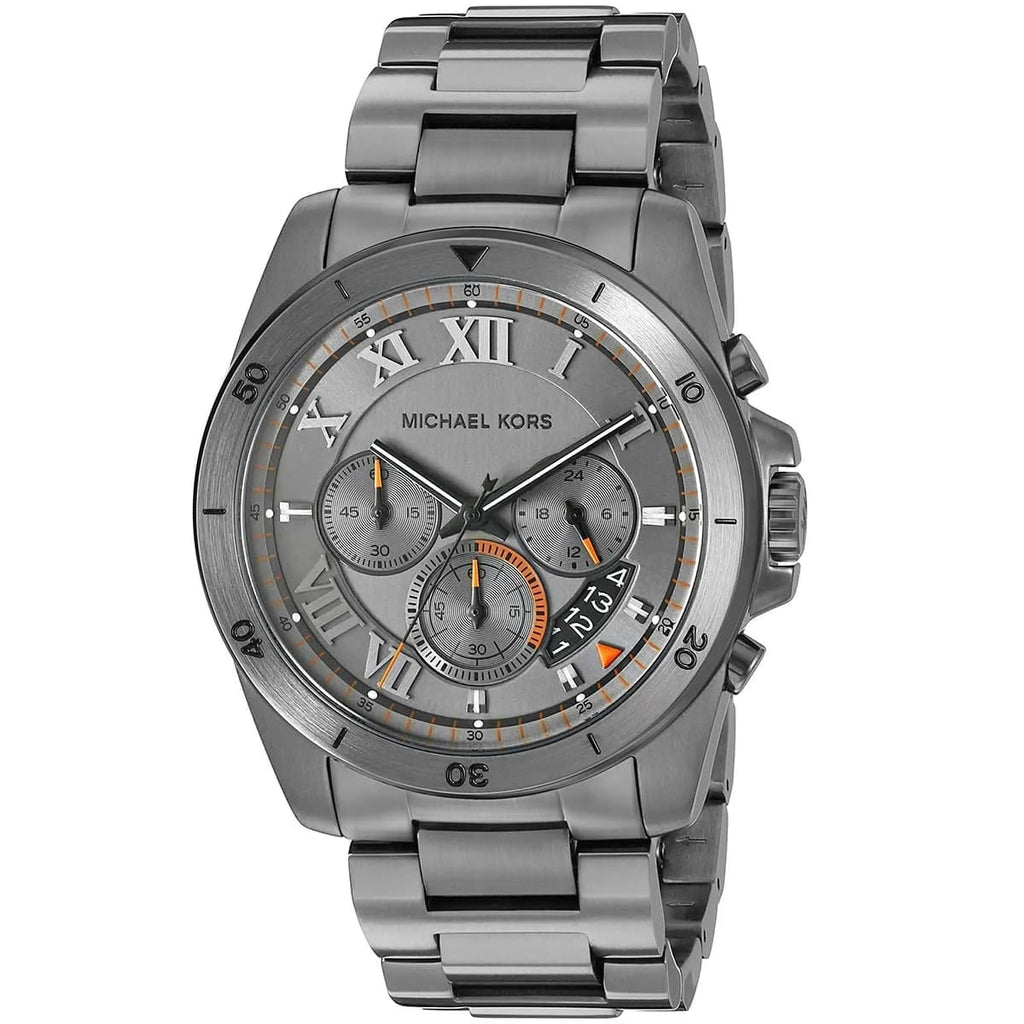 Michael Kors MK8465 Men’s Gray Dial Stainless Steel Brecken Chronograph Watch