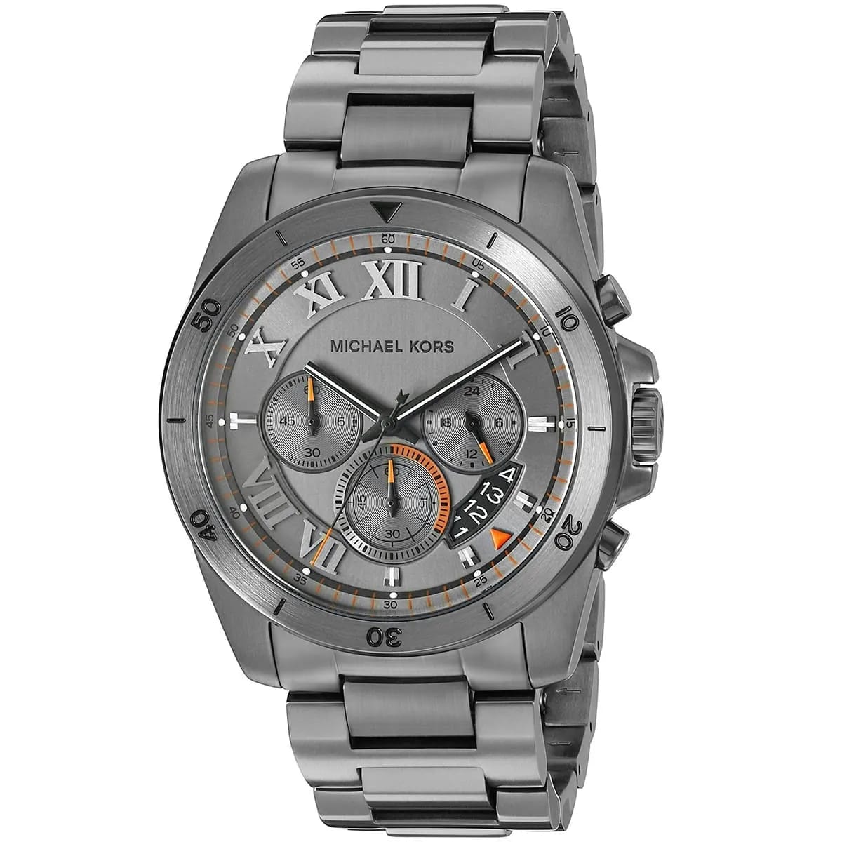 Michael Kors MK8465 Men’s Gray Dial Stainless Steel Brecken Chronograph Watch