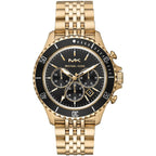 Michael Kors MK8726 Men’s Black Dial Gold Stainless Steel Bayville Chronograph Watch