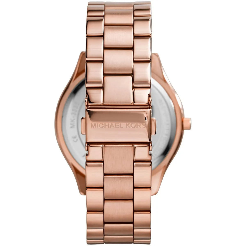 Michael Kors MK3336 Women’s Rose Gold Runway Slim Stainless Steel Watch