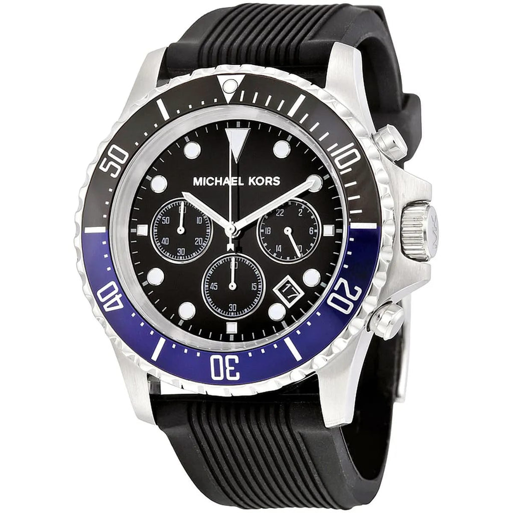 Michael Kors MK8365 Men’s Black Dial Stainless Steel Everest Chronograph Watch