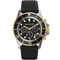 Michael Kors MK8366 Men’s Black Dial Black Silicone Strap Everest Chronograph Watch