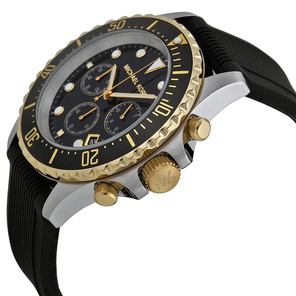 Michael Kors MK8366 Men’s Black Dial Black Silicone Strap Everest Chronograph Watch