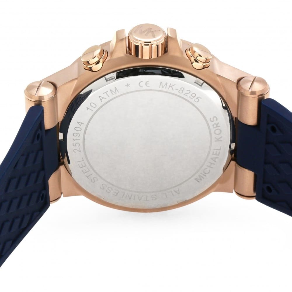Michael Kors MK8295 Men’s Blue Dial Blue Silicone Strap Dylan Chronograph Watch