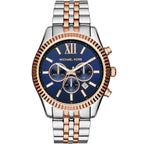 Michael Kors MK8412 Men’s Blue Dial Two-Tone Stainless Steel Lexington Chronograph Watch