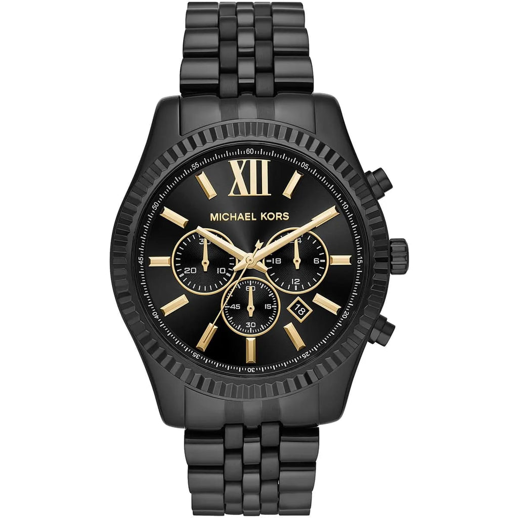 Michael Kors MK8603 Men’s Black Dial Black Stainless Steel Lexington Chronograph Watch