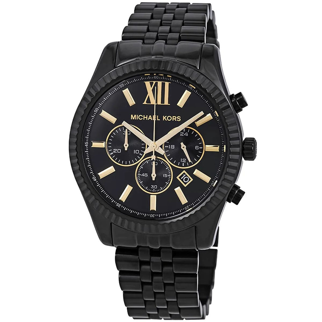 Michael Kors MK8603 Men’s Black Dial Black Stainless Steel Lexington Chronograph Watch