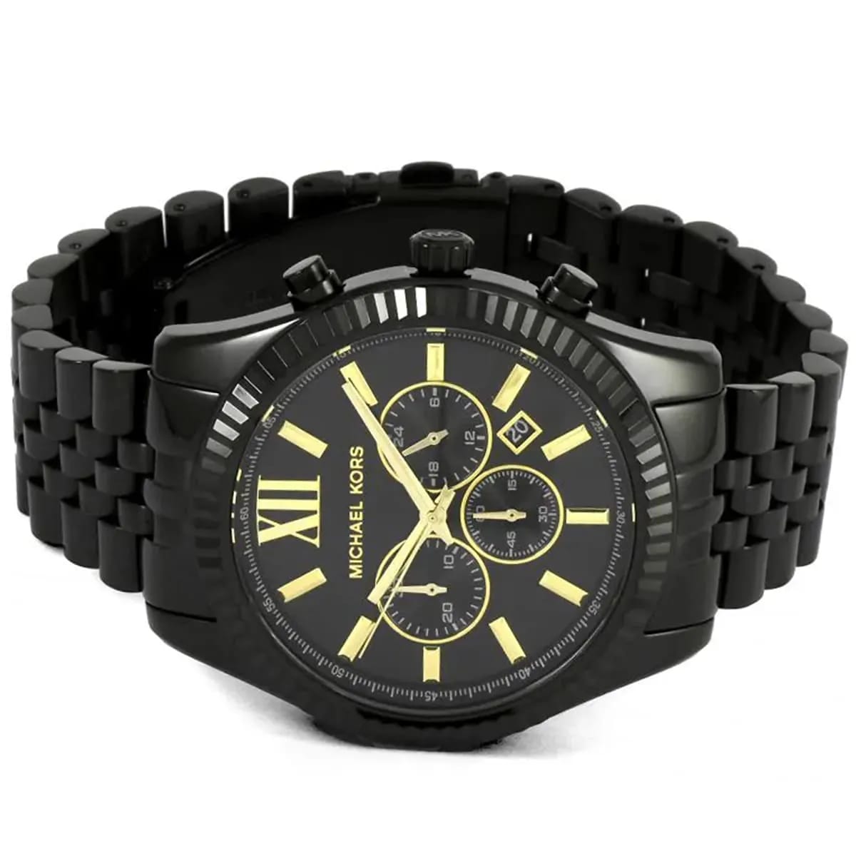 Michael Kors MK8603 Men’s Black Dial Black Stainless Steel Lexington Chronograph Watch