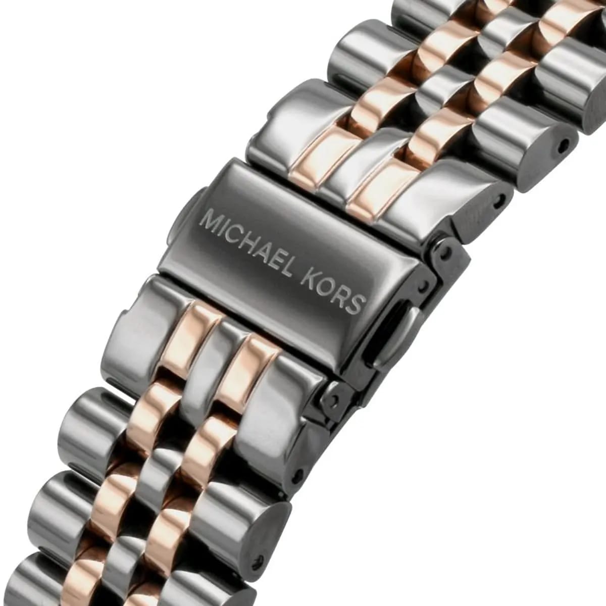 Michael Kors MK8561 Men’s Grey Dial Two-Tone Black Rose Gold Stainless Steel Lexington Chronograph Watch