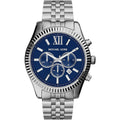 Michael Kors MK8280 Men’s Blue Dial Silver Stainless Steel Lexington Chronograph Watch