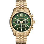 Michael Kors MK8446 Men’s Green Dial Gold Stainless Steel Lexington Chronograph Watch