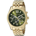 Michael Kors MK8446 Men’s Green Dial Gold Stainless Steel Lexington Chronograph Watch