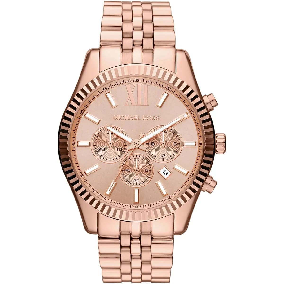 Michael Kors MK8319 Men’s Rose Gold Dial Rose Gold Stainless Steel Lexington Chronograph Watch