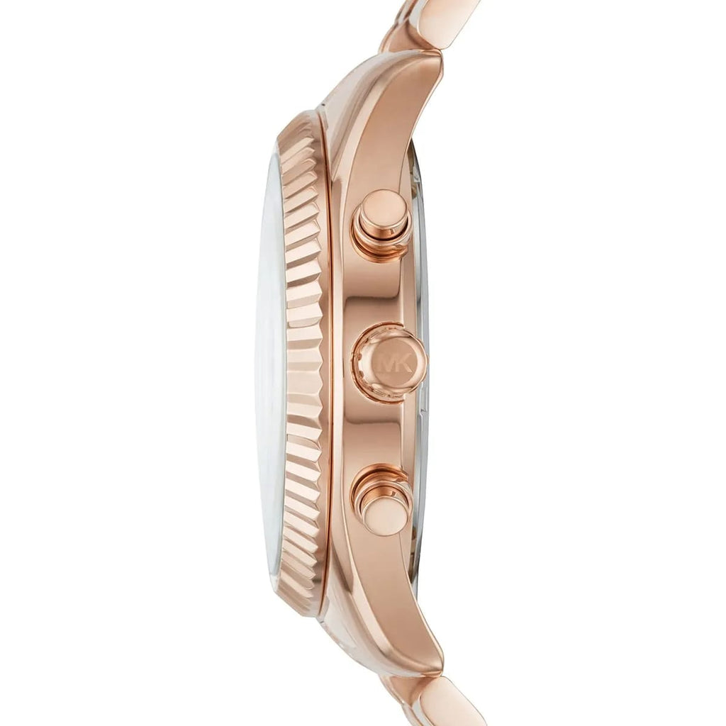 Michael Kors MK8580 Men’s Crystal Dial Rose Gold Stainless Steel Lexington Chronograph Watch