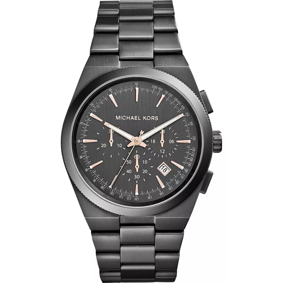 Michael Kors MK8403 Men’s Black Dial Gunmetal Stainless Steel Channing Chronograph Watch