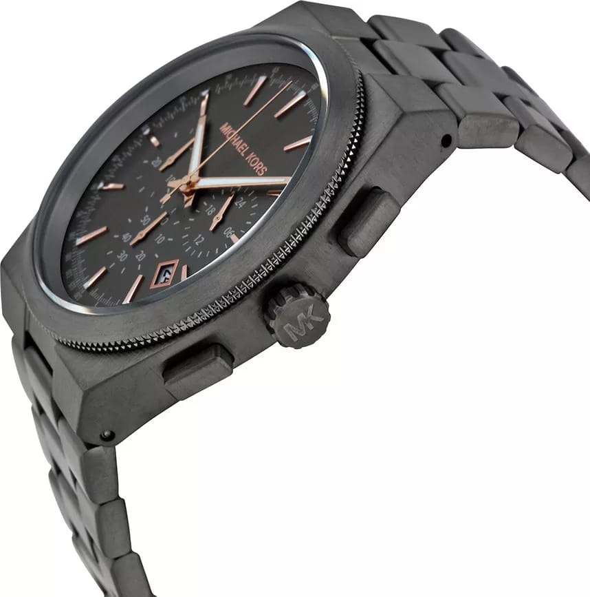 Michael Kors MK8403 Men’s Black Dial Gunmetal Stainless Steel Channing Chronograph Watch