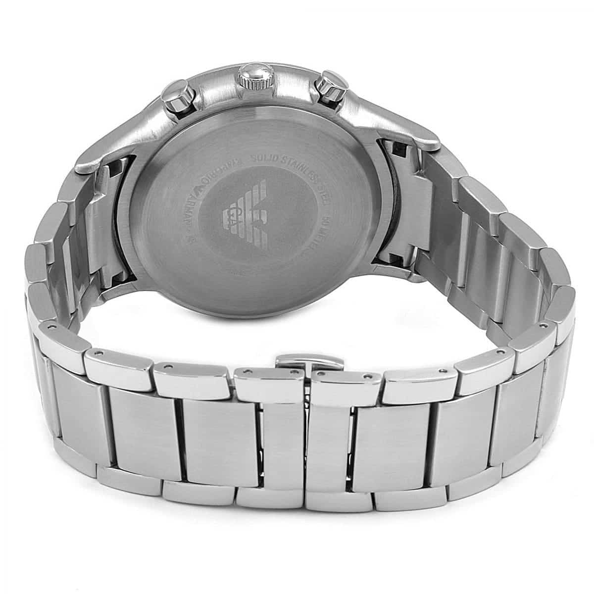 Emporio Armani AR2448 Men’s Blue Dial Stainless Steel Renato Chronograph Watch