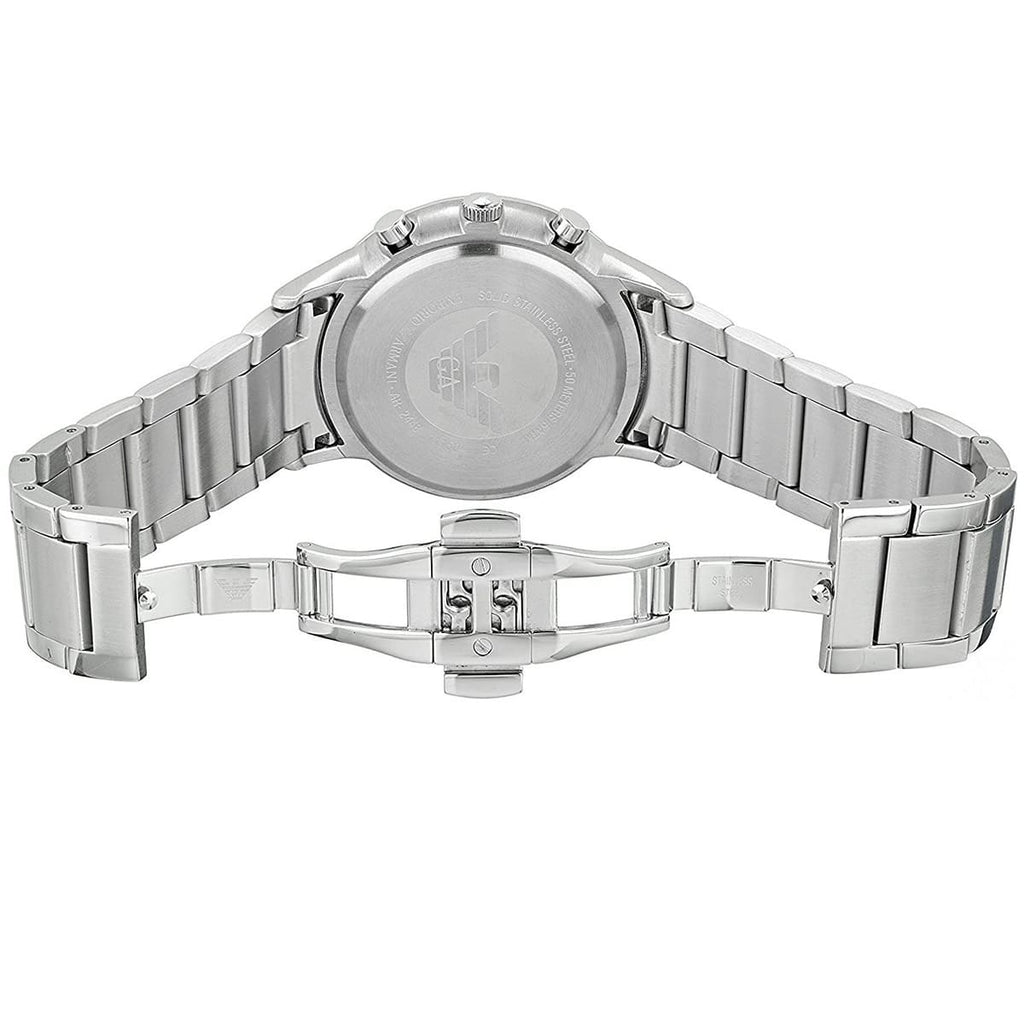 Emporio Armani AR2448 Men’s Blue Dial Stainless Steel Renato Chronograph Watch