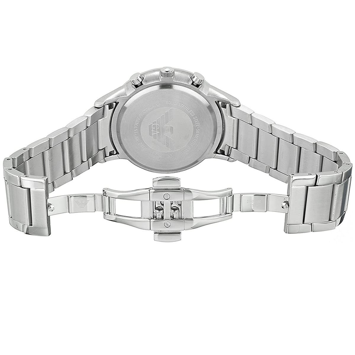 Emporio Armani AR2448 Men’s Blue Dial Stainless Steel Renato Chronograph Watch