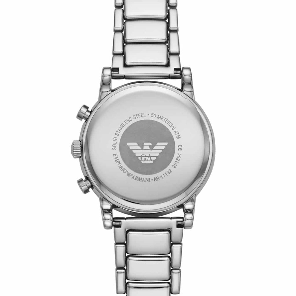 Emporio Armani AR11132 Men’s Blue Dial Stainless Steel Luigi Chronograph Watch