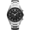 Emporio Armani AR5980 Men’s Black Dial Stainless Steel Tazio Large Chronograph Watch