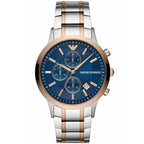 Emporio Armani AR80025 Men’s Blue Dial Two-Tone Stainless Steel Renato Chronograph Watch