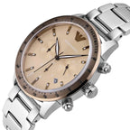 Emporio Armani AR11352 Men’s Champagne Dial Stainless Steel Mario Chronograph Watch