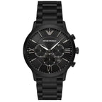 Emporio Armani AR11349 Men’s Black Dial Black Stainless Steel Giovanni Chronograph Watch