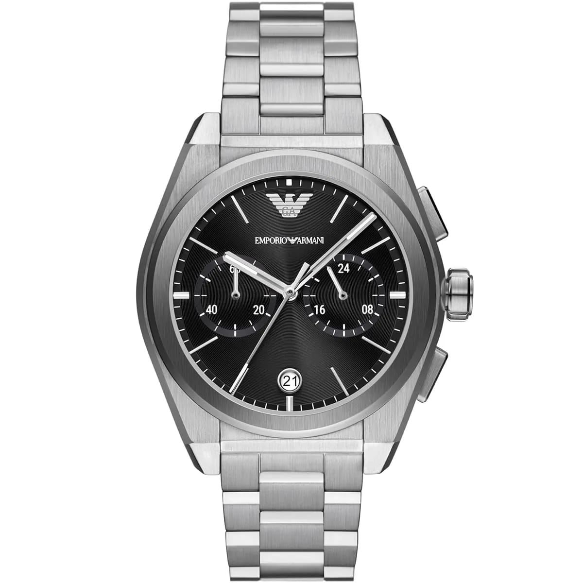 Emporio Armani AR11560 Men’s Black Dial Silver Stainless Steel Federico Chronograph Watch