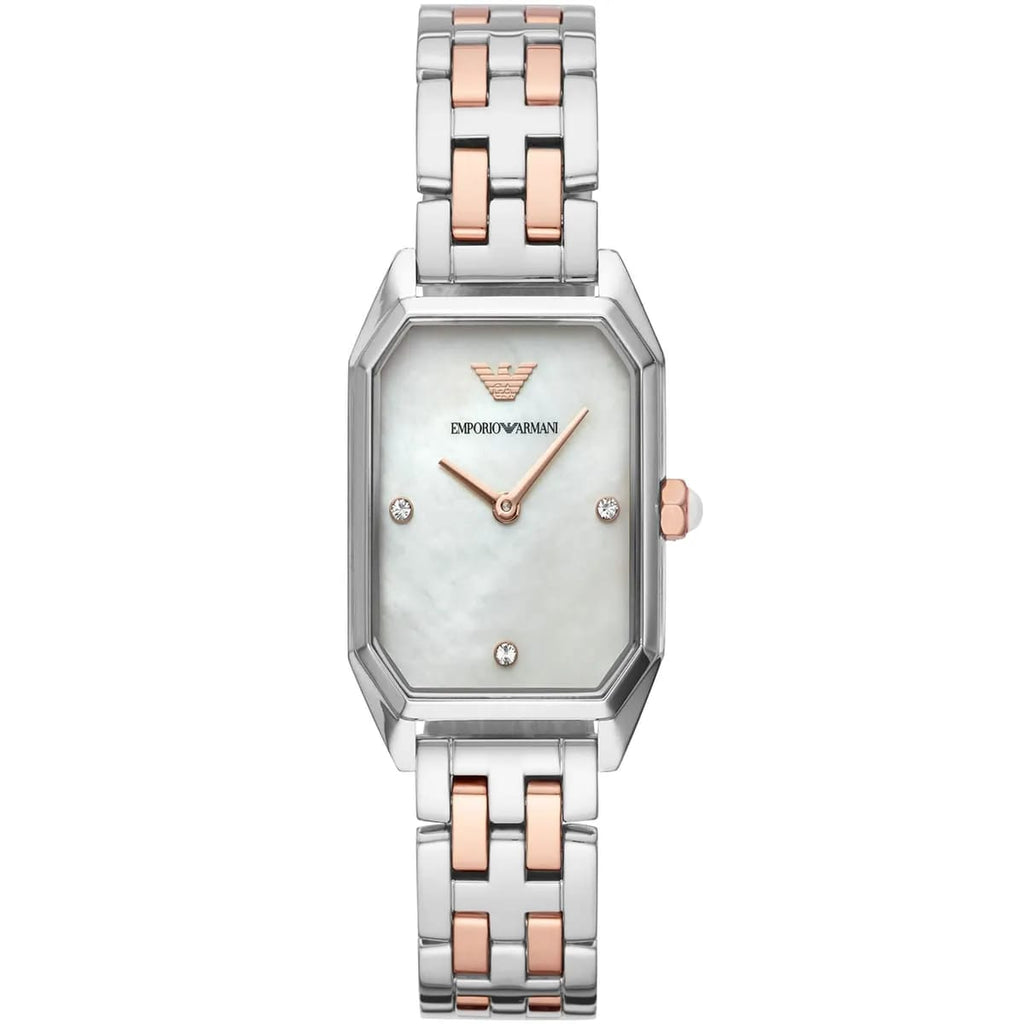 Emporio Armani AR11146 Women’s Mother of Pearl Dial Two-Tone Stainless Steel Gioia Watch